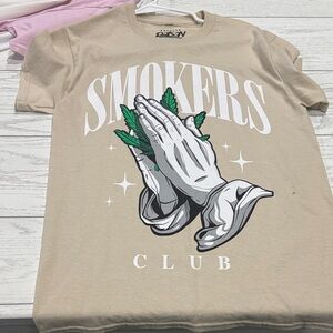 Rue21 Tan Smokers Club Graphic Tee
